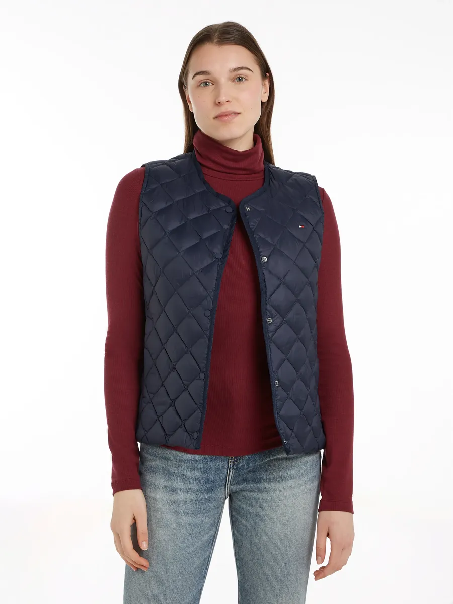 

Стеганый жилет Tommy Hilfiger с вышитым логотипом, цвет Desert Sky