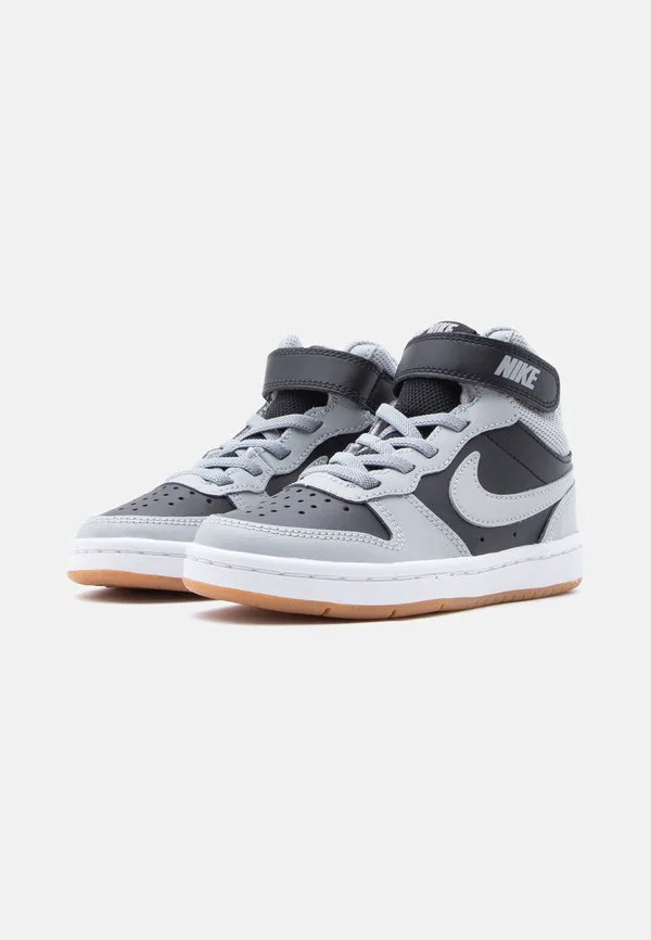 Court borough mid 2 унисекс высокие кроссовки Nike Sportswear, Black/Light Smoke Grey/White — фото 2