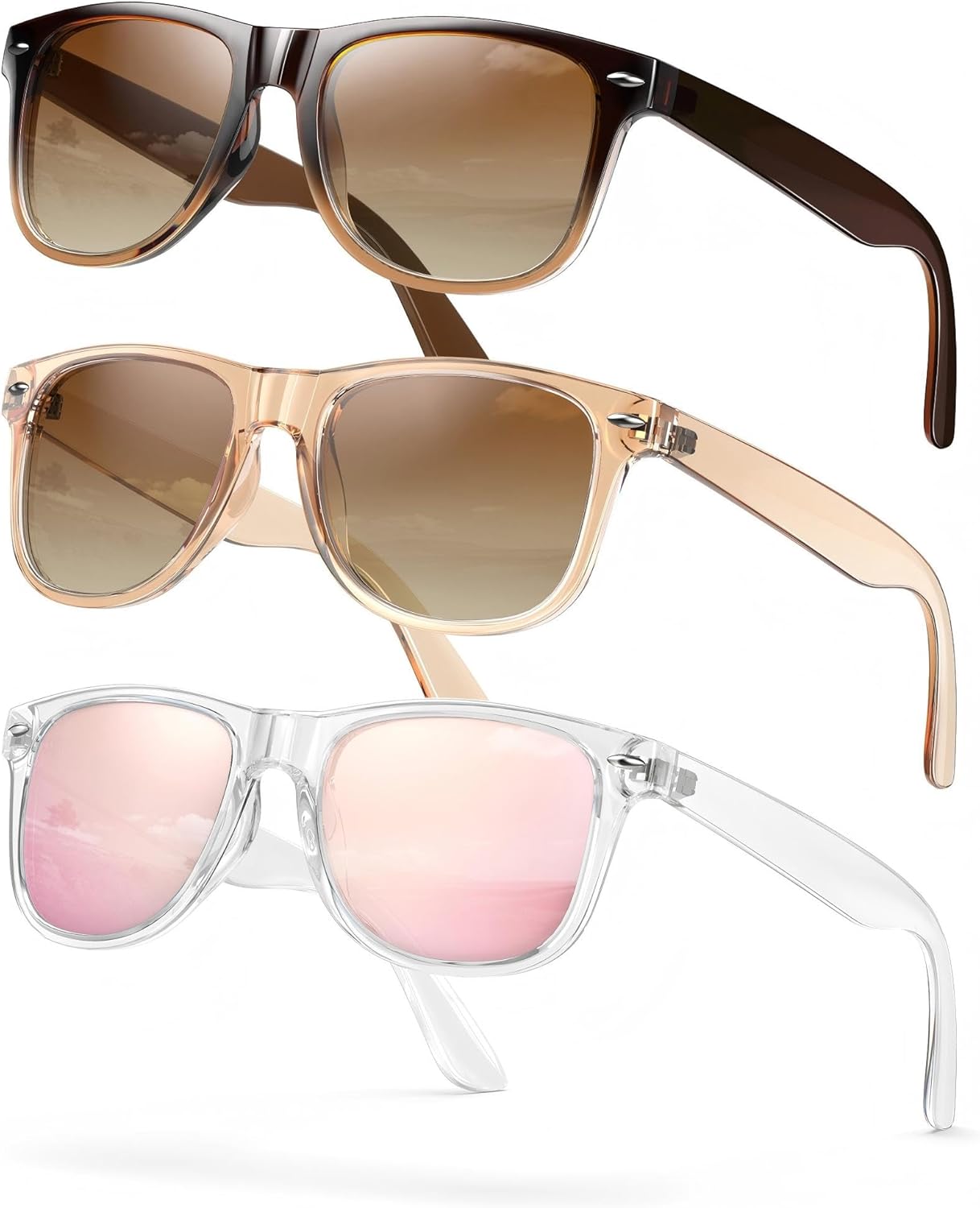 

Женские поляризованные солнцезащитные очки: модные поляризованные солнцезащитные очки с защитой UV400 QALLY, B02-gradient Brown + Crystal Brown/Gradient Brown + Crystal/Barbie Pink