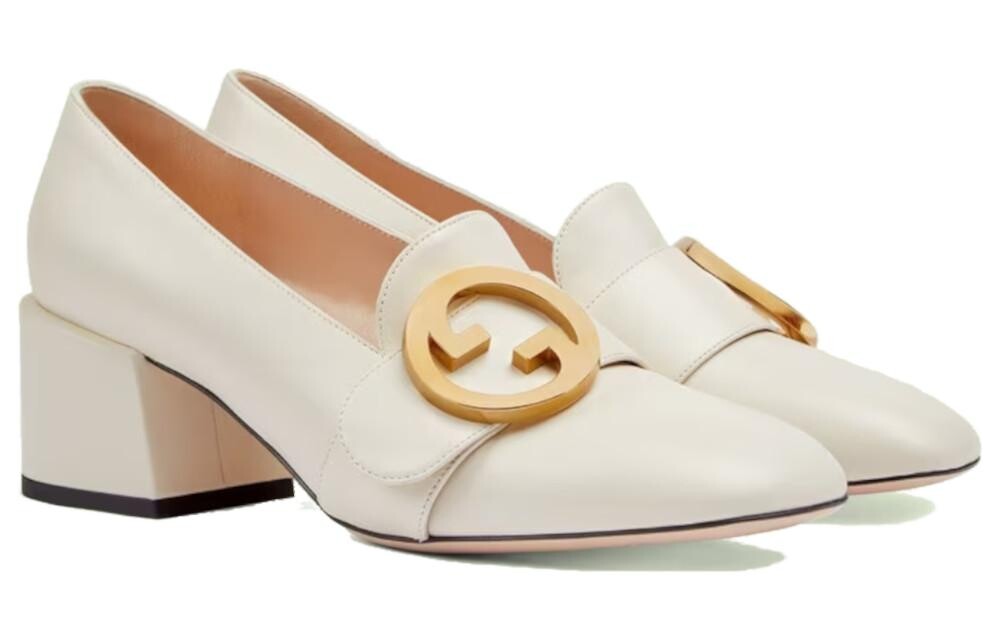 Туфли женские Gucci Blondie, белый — фото 3