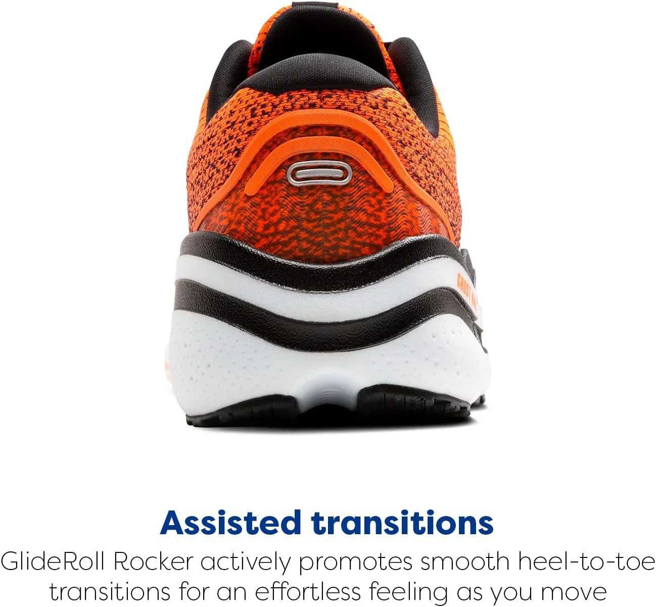 Мужские кроссовки Brooks Ghost Max 2 для бега и ходьбы, оранжевый/черный — фото 3