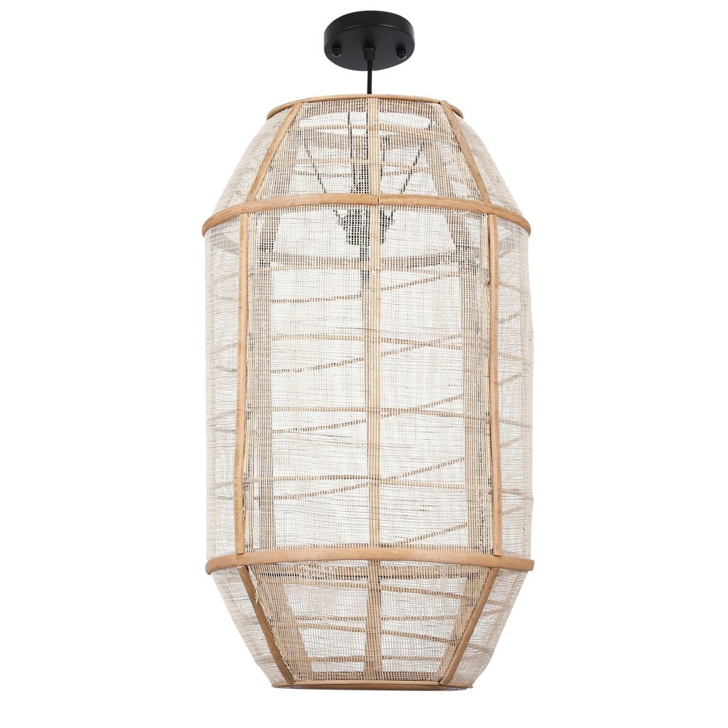 

Подвесной светильник Mica Decorations Pella - H58 x Ø33 см - лен - бежевый