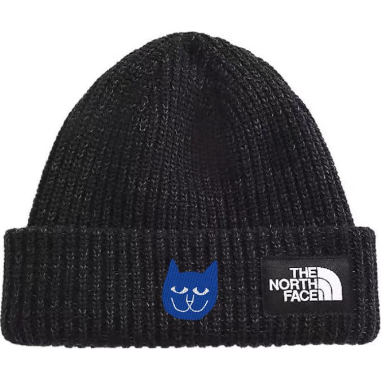 

THE NORTH FACE Хлопковая вязаная шапка унисекс черная, One Size Black Logo