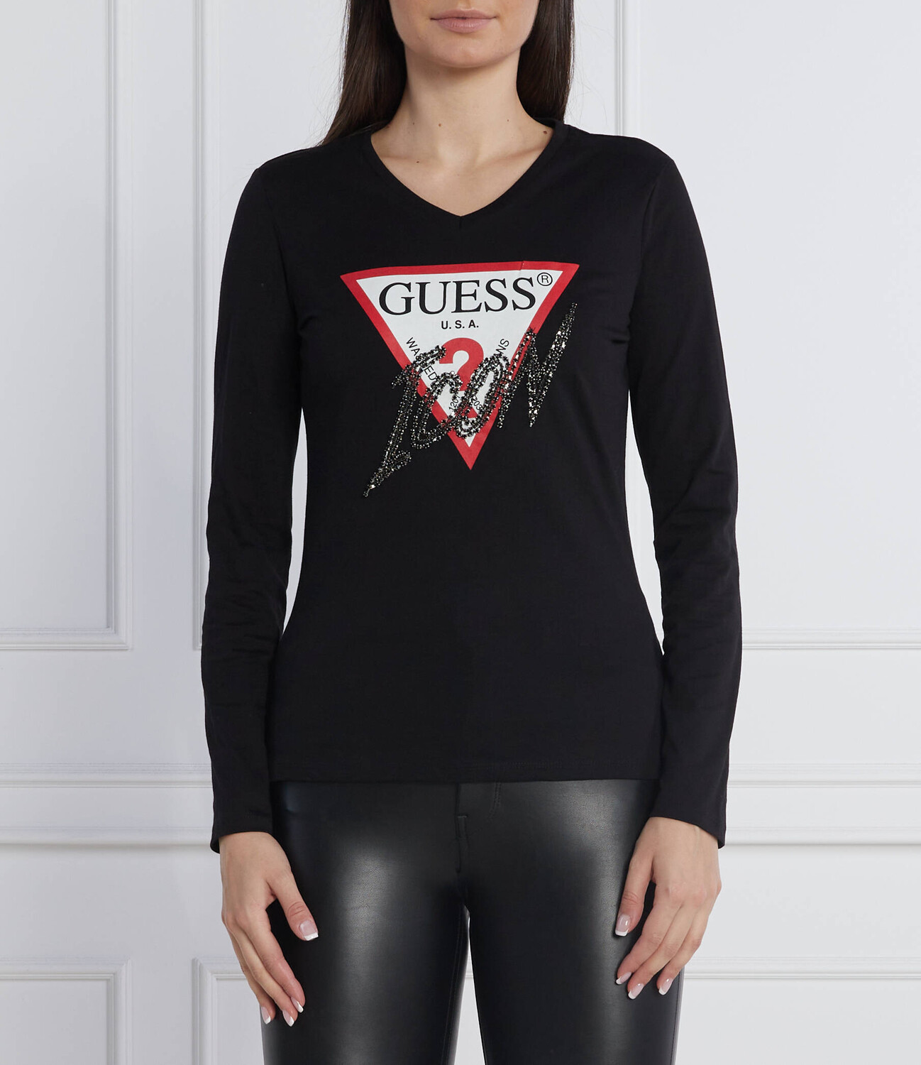 

Блуза GUESS ICON Regular Fit, черный
