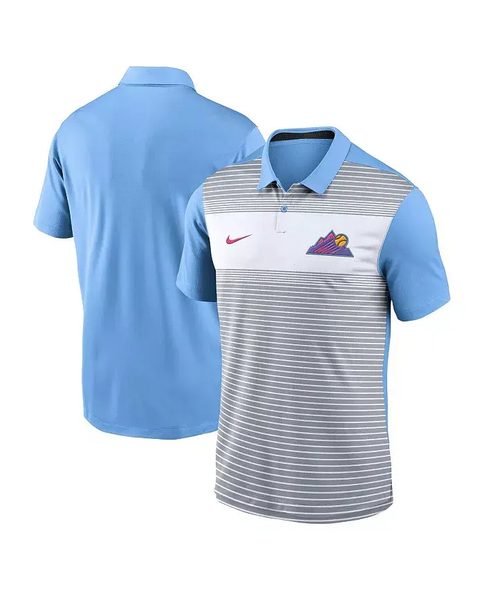 

Мужская поло Colorado Rockies 2025 City Connect Fashion Legacy Icon Vapor Performance серого/голубого цвета Nike