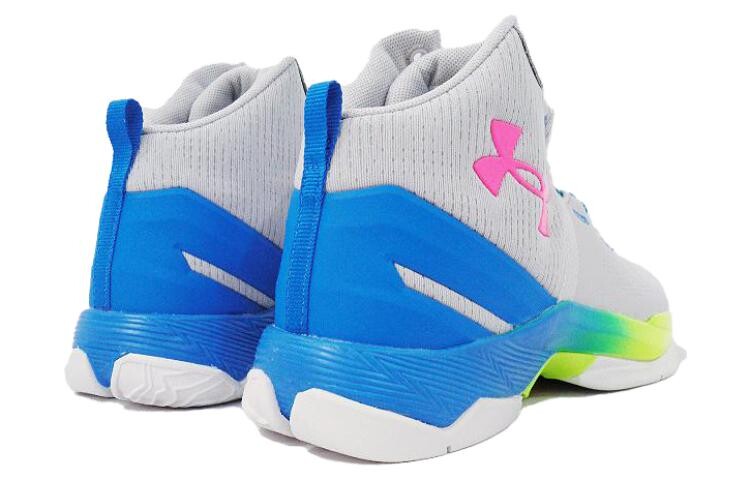 Баскетбольные кроссовки Curry 2 Kids, средние, серые/синие Under Armour, серый — фото 4