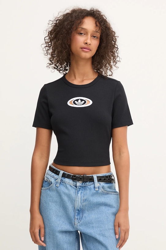 

Футболка с ажурными вставками Cut Out Rib Tee Adidas Originals, черный