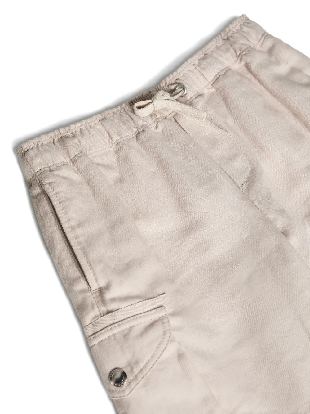 Шорты-карго на завязках Brunello Cucinelli Kids, бежевый — фото 3