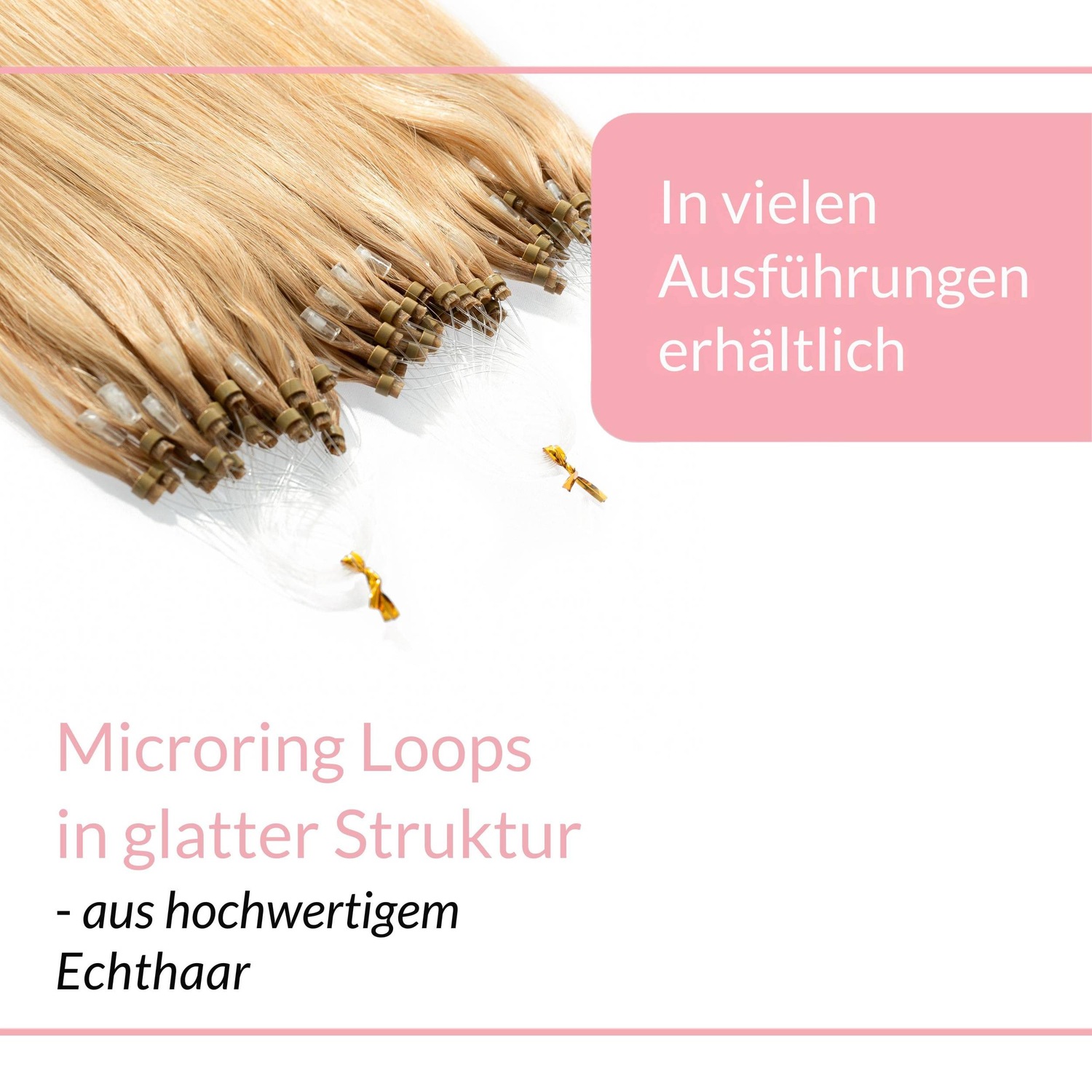 Накладные волосы microring extensions echthaar #9/31 lichtblond gold-asch 1g Hair2Heart, 50cm, количество 25 шт. — фото 3
