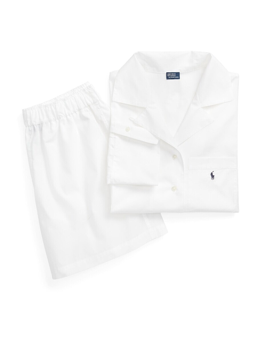 

Пижама Polo Ralph Lauren Pajama Crop & Boxer Set, белый
