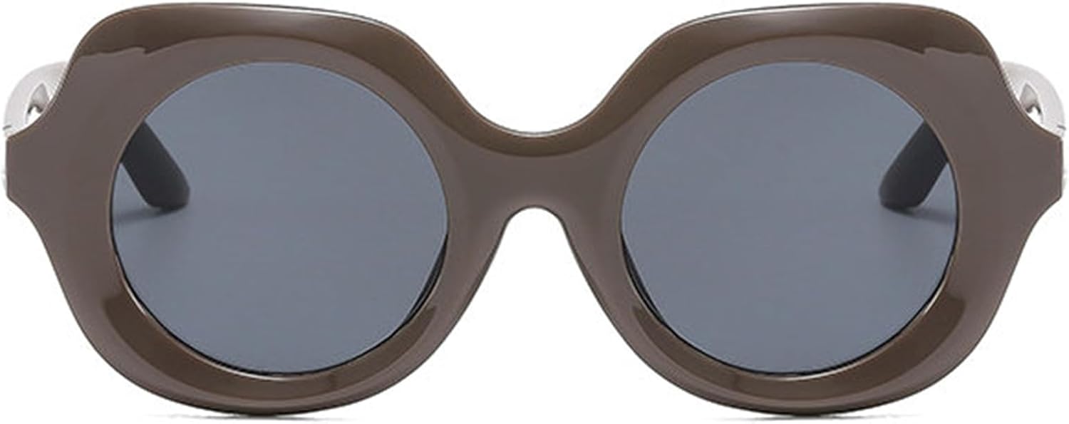 

Willochra Винтажные красочные квадратные женские роскошные солнцезащитные очки неправильной формы с градиентным переходом цвета, защита от УФ-излучения UV400, мужские солнцезащитные очки в стиле панк, C3