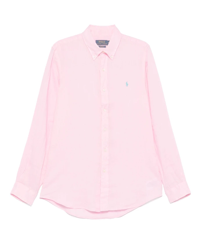 

Вышитая льняная рубашка Polo Ralph Lauren, розовый