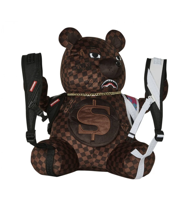 

Рюкзак с плюшевым мишкой ограниченная серия. Sprayground, коричневый