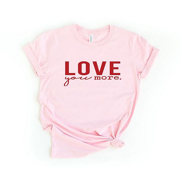 

Футболка Love you more с коротким рукавом Simply Sage Market, Pink, Зеленый, Футболка Love you more с коротким рукавом Simply Sage Market, Pink