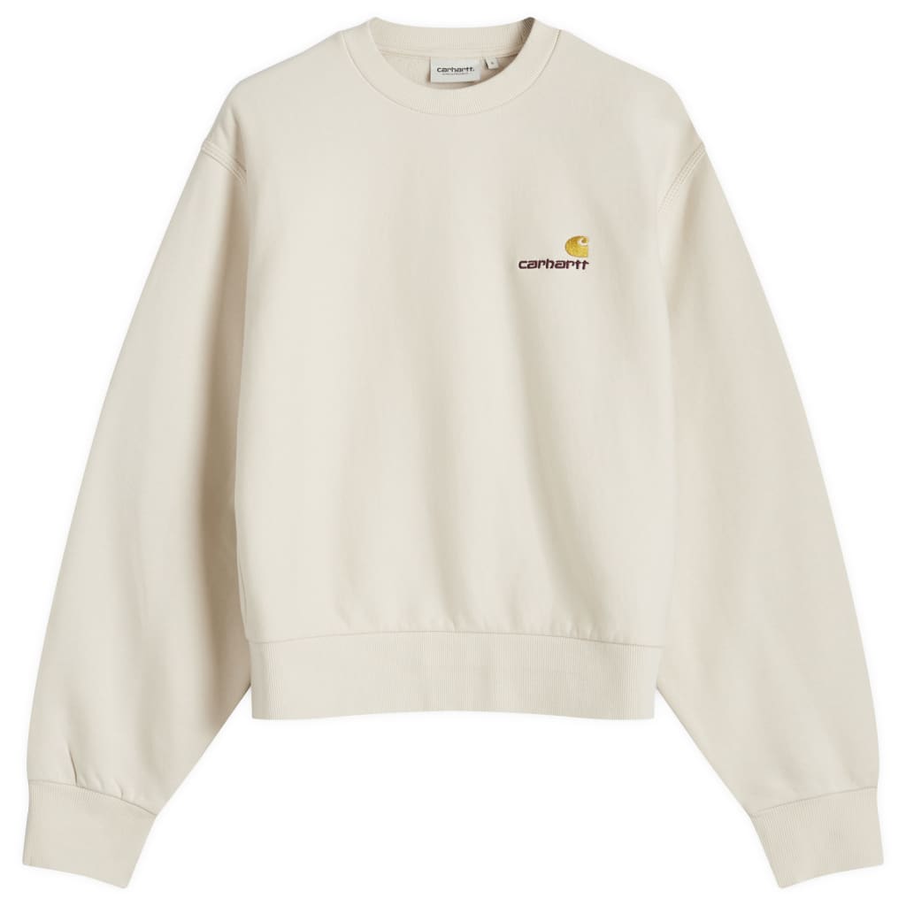 

Свитшот с надписью American script Carhartt Wip, цвет moonbeam