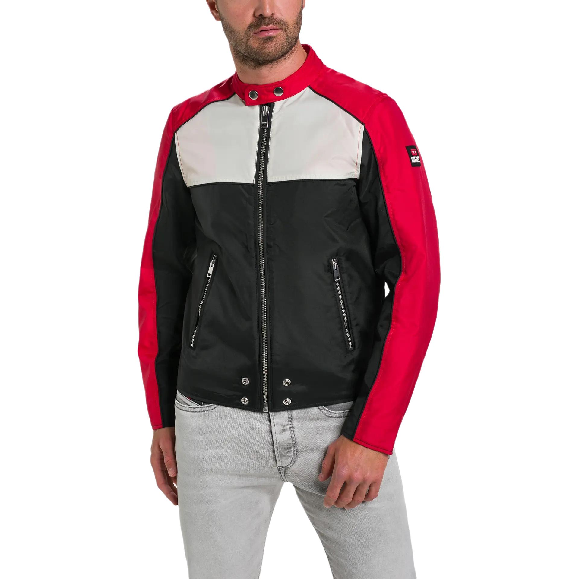 DIESEL Куртка мужская черная красная белая, Black Red White — фото 3