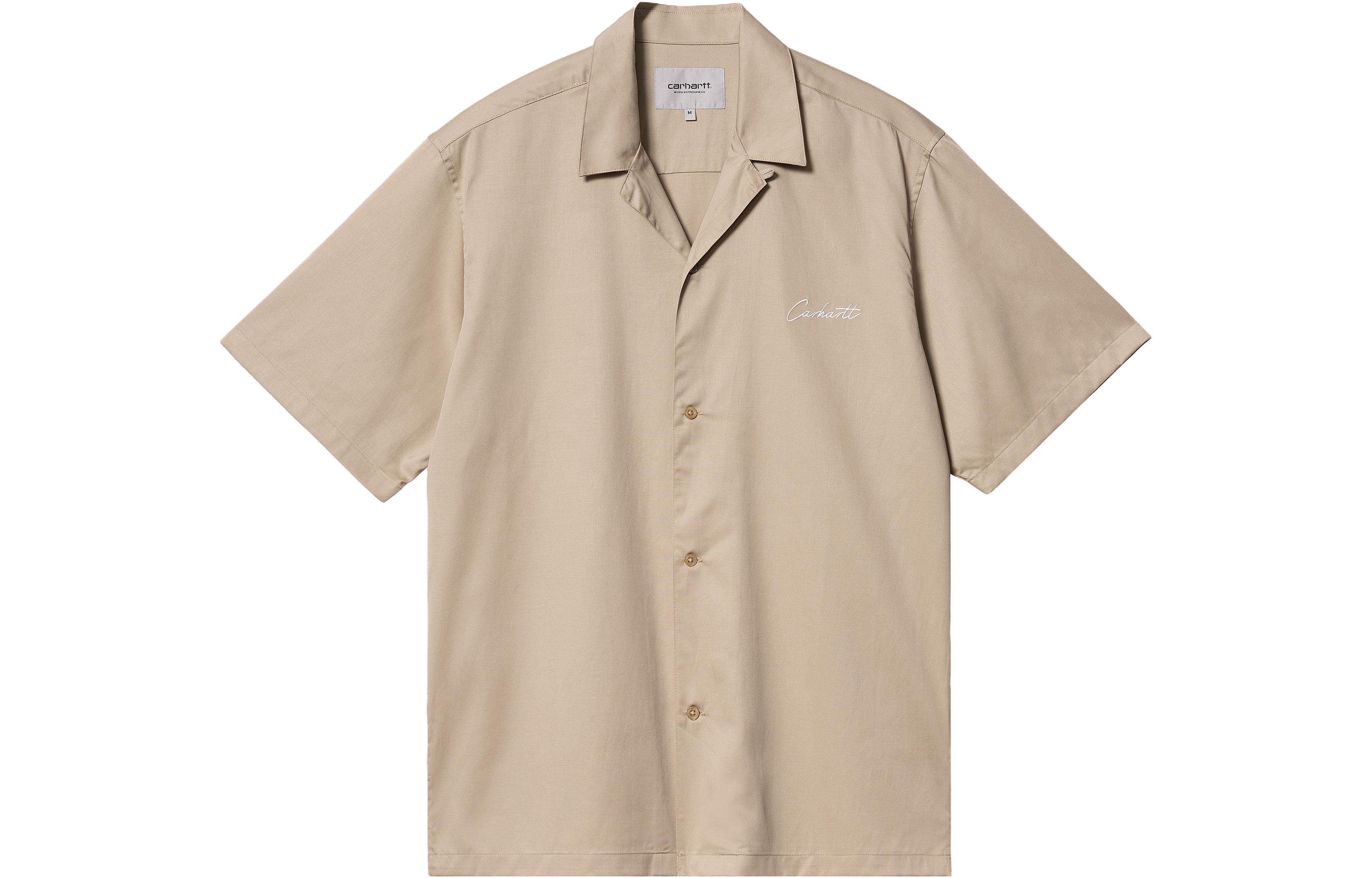 

Рубашка с коротким рукавом и вышитым логотипом Carhartt WIP, хаки