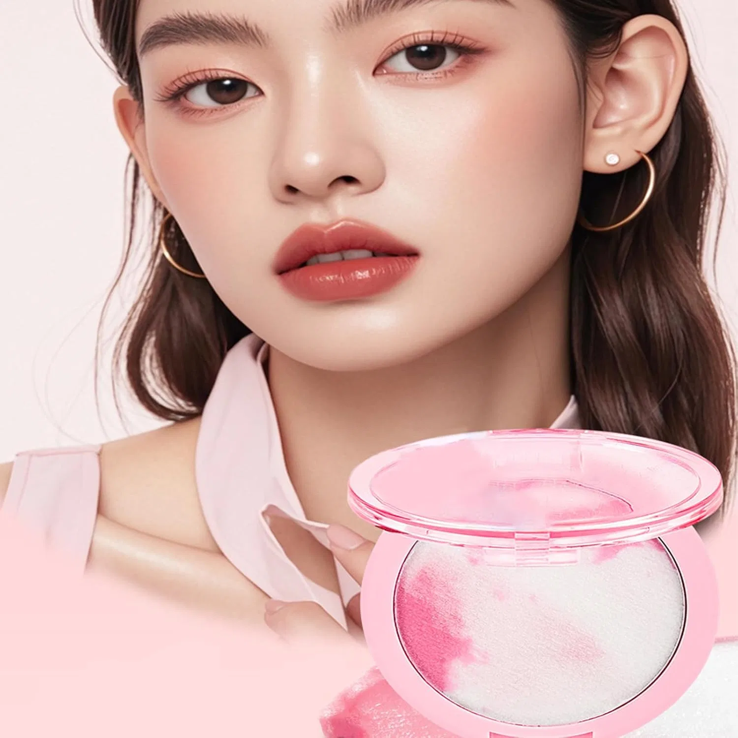 Пудра для лица матовая Natural Powder Foundation, бесцветная, 1 шт — фото 2