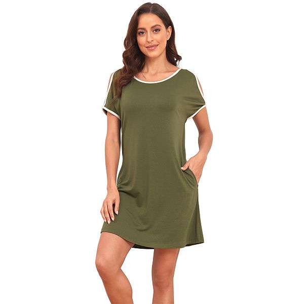 

Женская ночная сорочка с короткими рукавами и карманами Missky