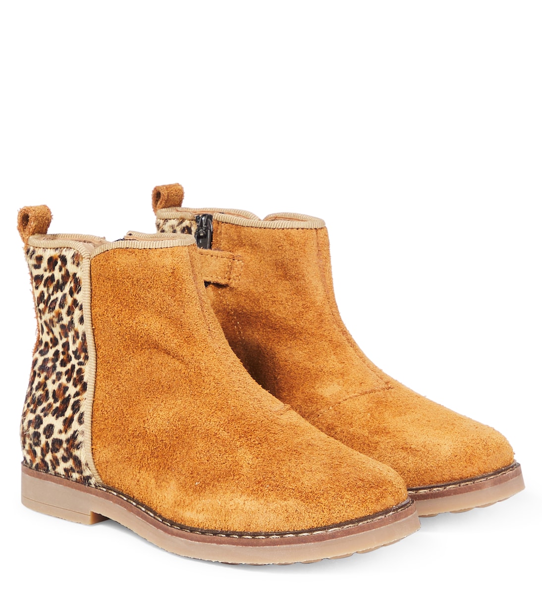 

Замшевые ботильоны Trip Back Pom d'Api, Valours Leopard Small Caramel