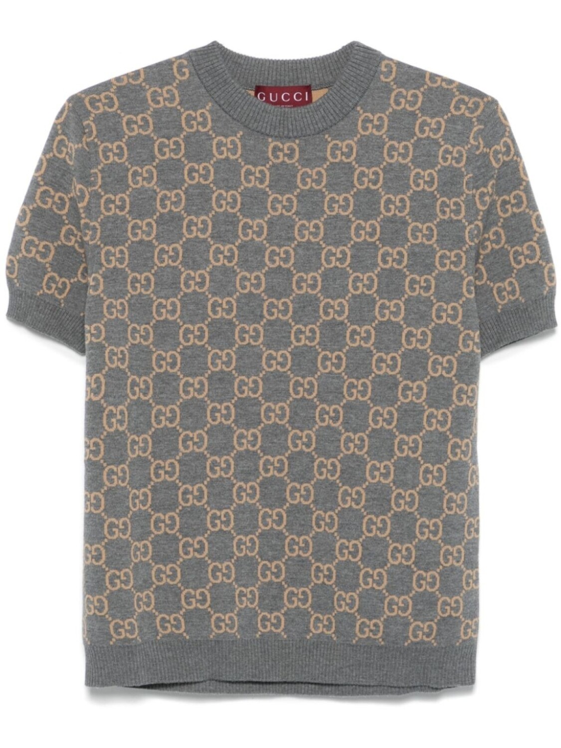 

Двусторонний топ с логотипом GG Gucci, серый