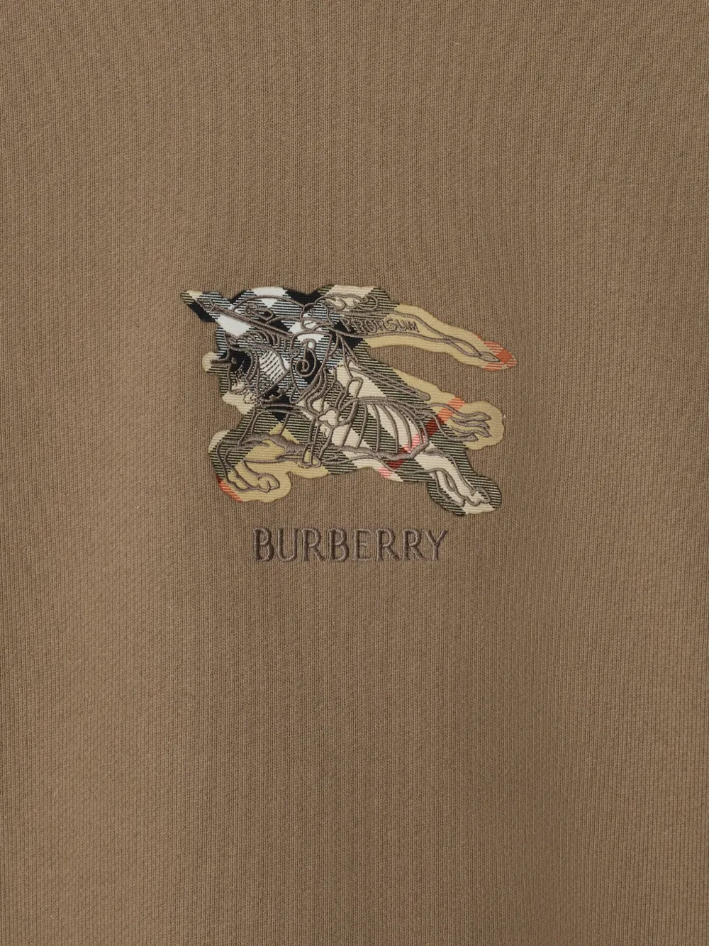 Толстовка Burberry Equestrian Knight в клетку, коричневый — фото 2
