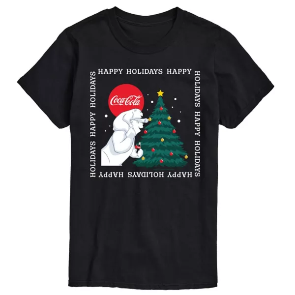 

Мужская футболка Coca-Cola Happy Holidays Bears Licensed Character, черный