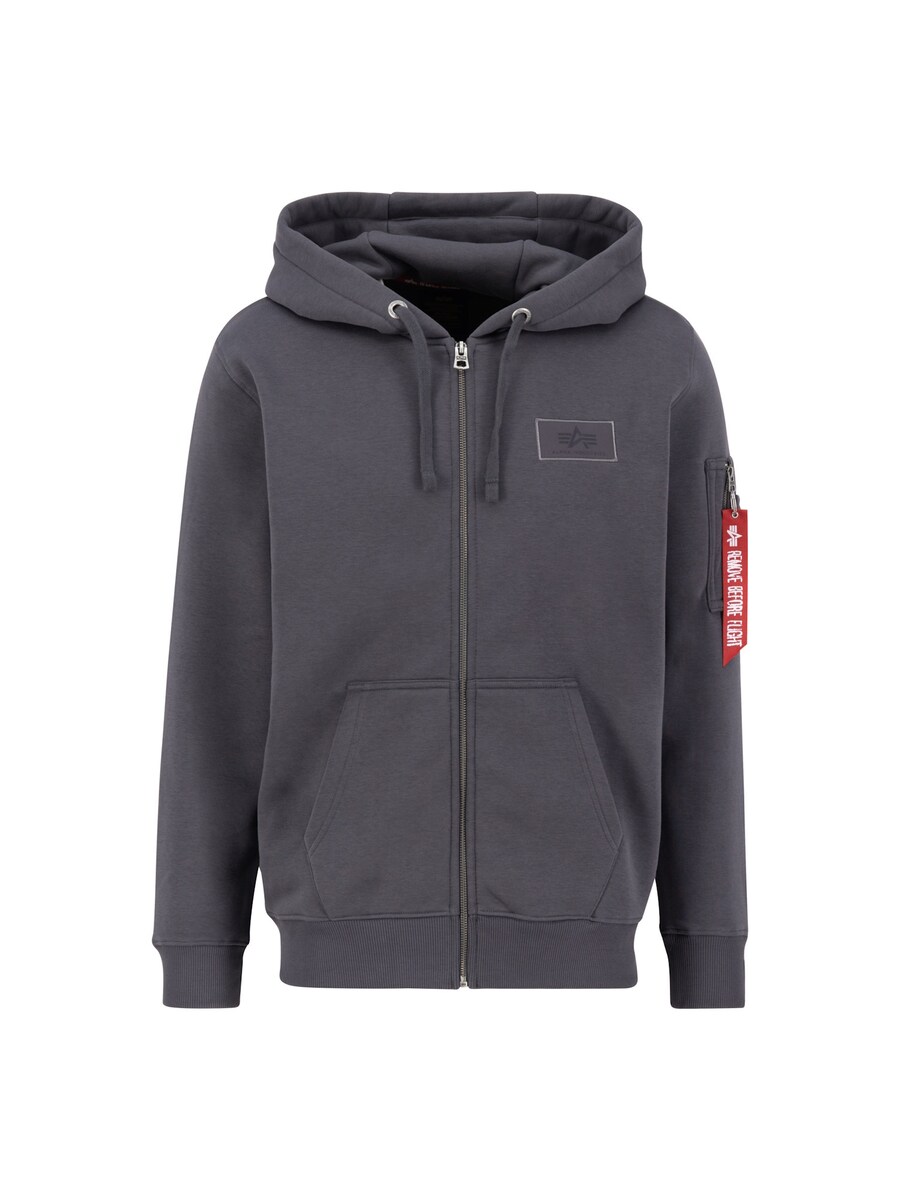 

Толстовка с капюшоном на молнии ALPHA INDUSTRIES, серый