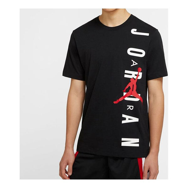 

Футболка air flying man logo round neck short sleeve black Air Jordan, черный
