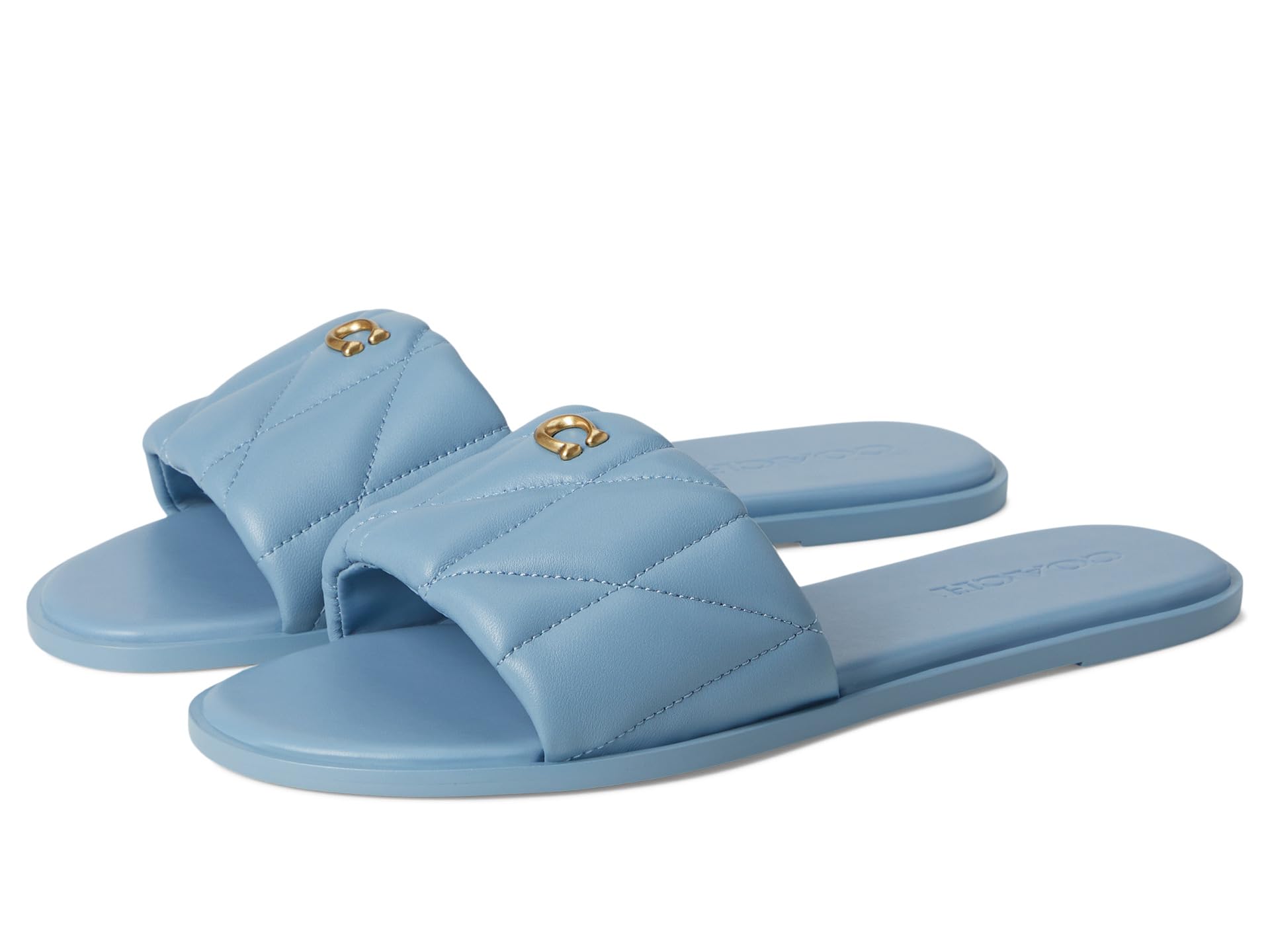 Сандалии COACH Holly Sandals with Quilting, цвет Bluebell