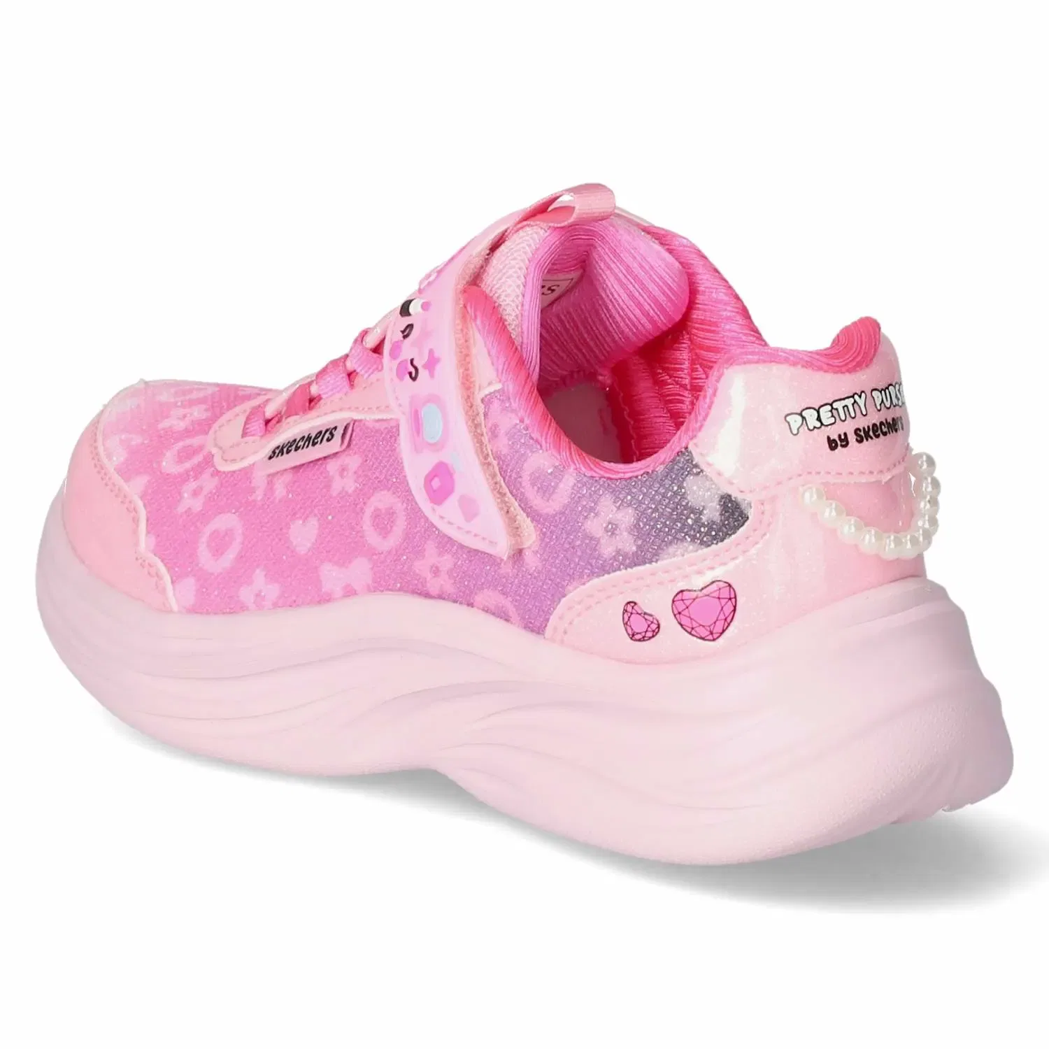 Кроссовки низкие с глиттером Skechers, розовый — фото 3