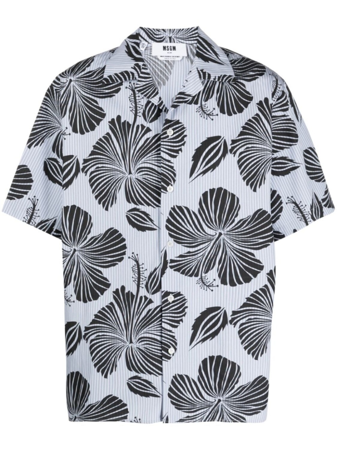 

MSGM рубашка с принтом Hibiscus, синий