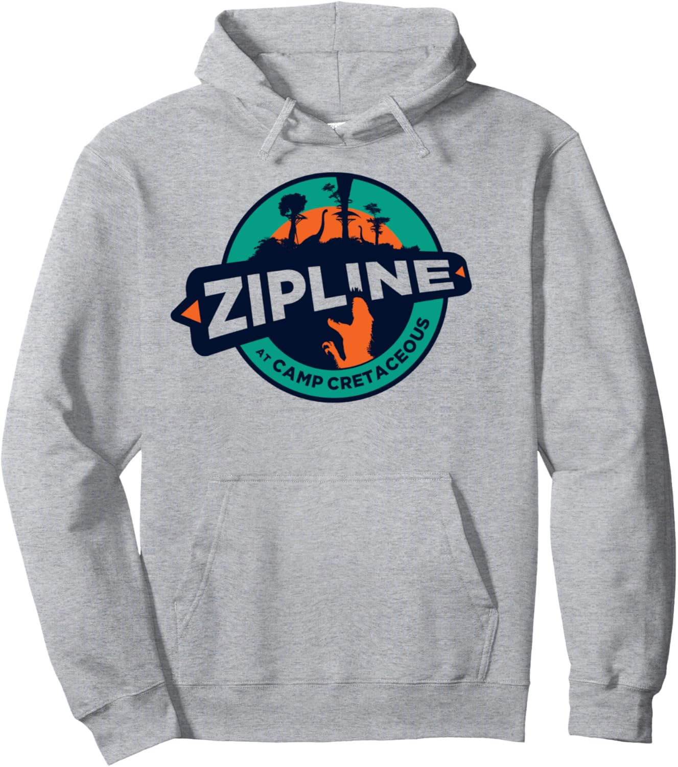 

Худи с логотипом Jurassic World: Camp Cretaceous Zipline, серый
