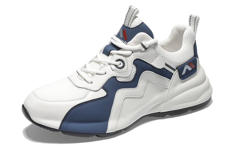 

Колумб амортизирующие, противоскользящие и дышащие низкие кеды мужские бело-синие