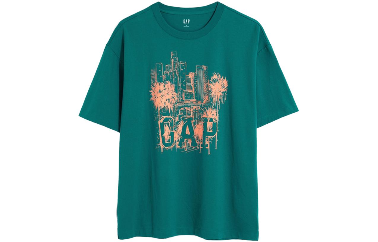

GAP Футболка SS23 мужская forest green, Зеленый, GAP Футболка SS23 мужская forest green