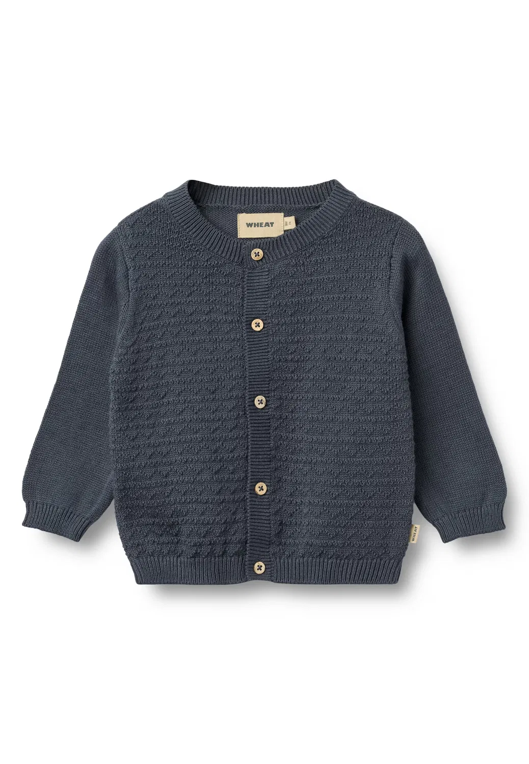 Вязаный кардиган 'Björn' Wheat, Dark Blue