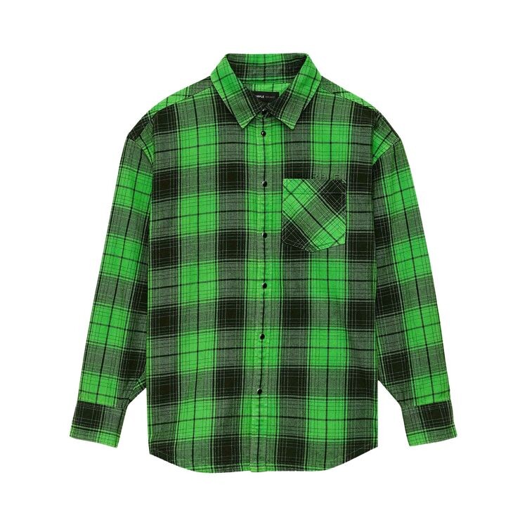

Рубашка PURPLE BRAND Plaid Western Shirt Green, зеленый