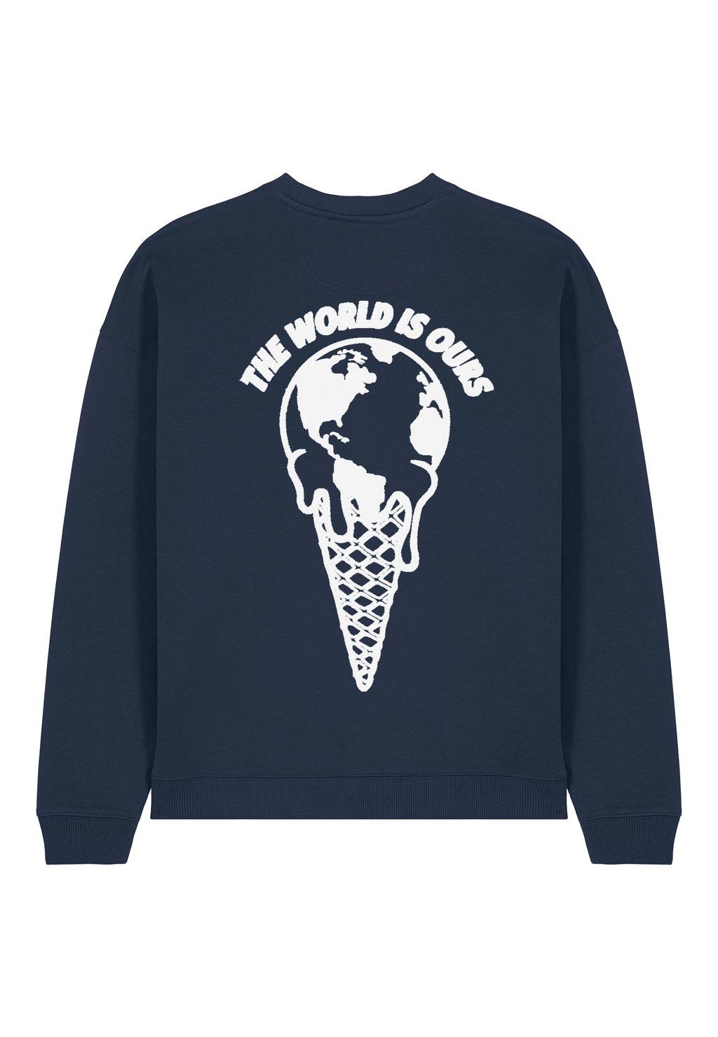 

Толстовка THE WORLD IS YOURS BACK PRINT UNISEX HEAVYWEIGHT Mira Paris, темно-синий
