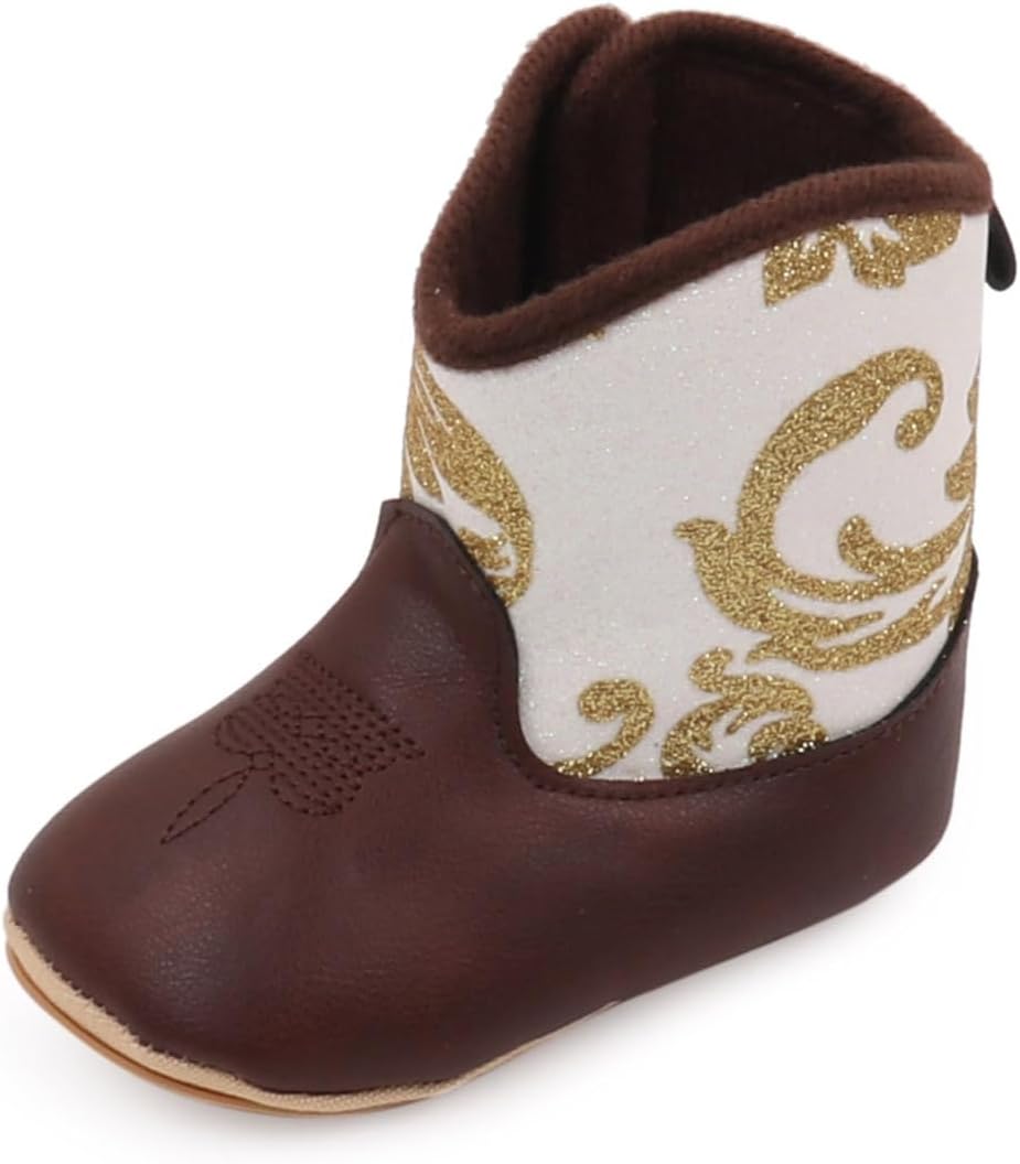 

Детские ковбойские ботинки Kuner, вестерн-башмачки для малышей, мягкая подошва, нескользящие, для новорожденных мальчиков и девочек 0-18 месяцев, Bjz3166-jinse