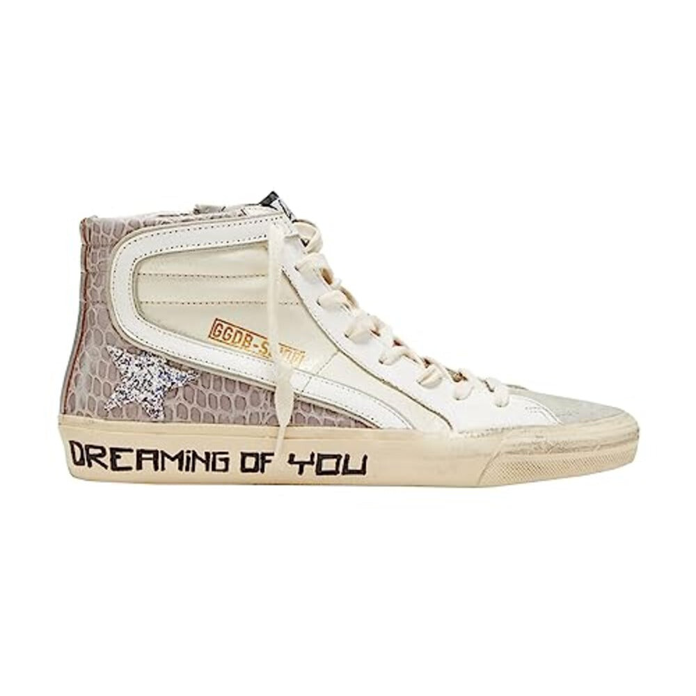 

Golden Goose Женские шлепанцы среднего размера бежевого цвета с блестками под крокодиловую кожу, мультиколор, Бежевый, Golden Goose Женские шлепанцы среднего размера бежевого цвета с блестками под крокодиловую кожу, мультиколор