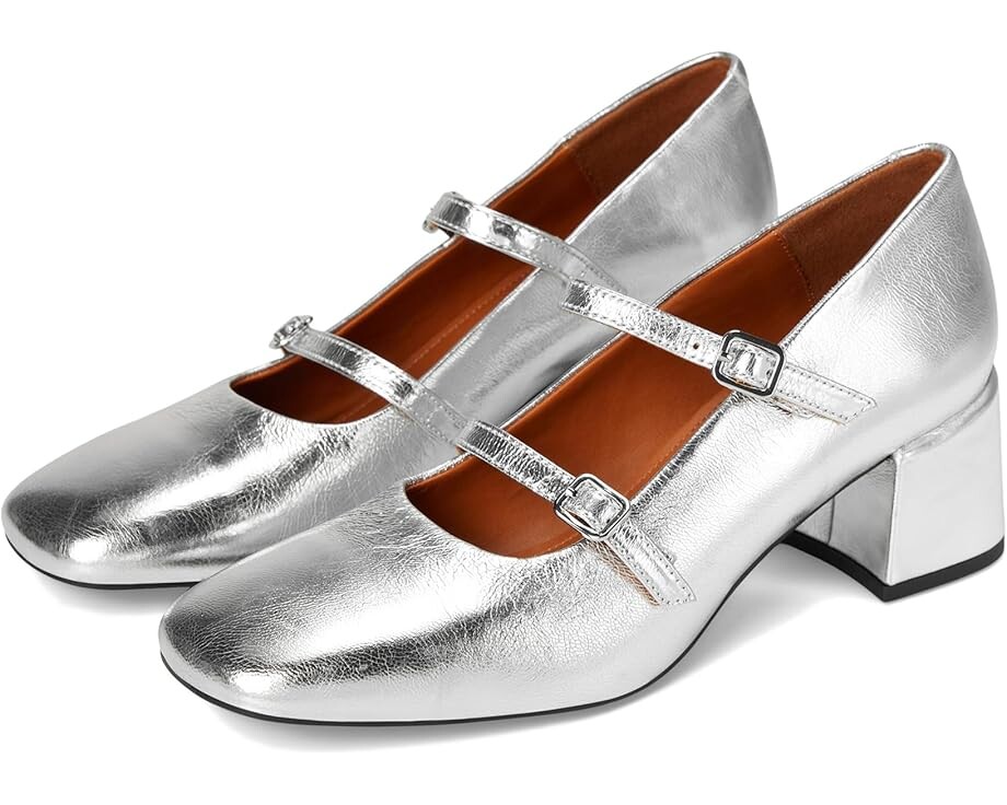 

Туфли Vagabond Shoemakers Adison Leather Mary Jane Pumps, серебряный