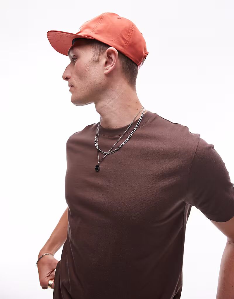 

Футболка Topman прямого кроя коричневого цвета