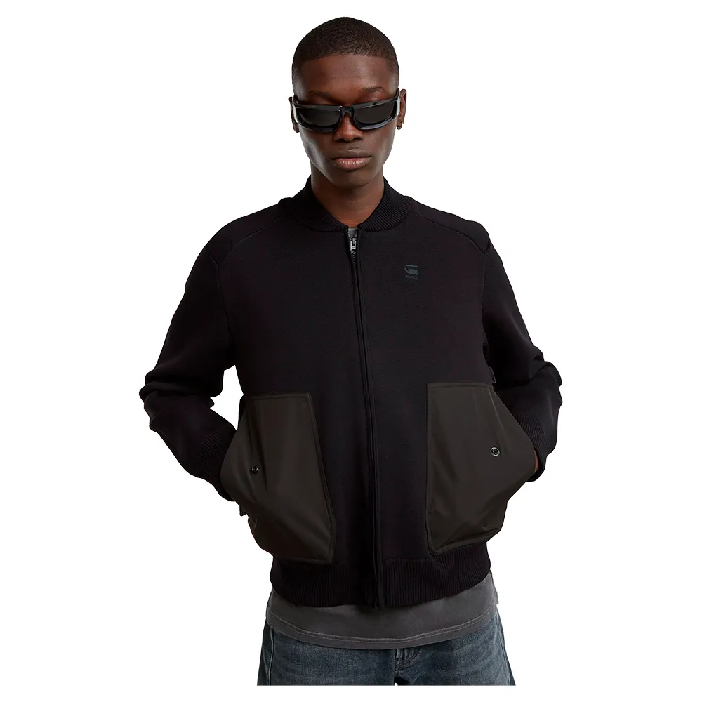 

Свитер G-Star Engineered Mix full zip, черный
