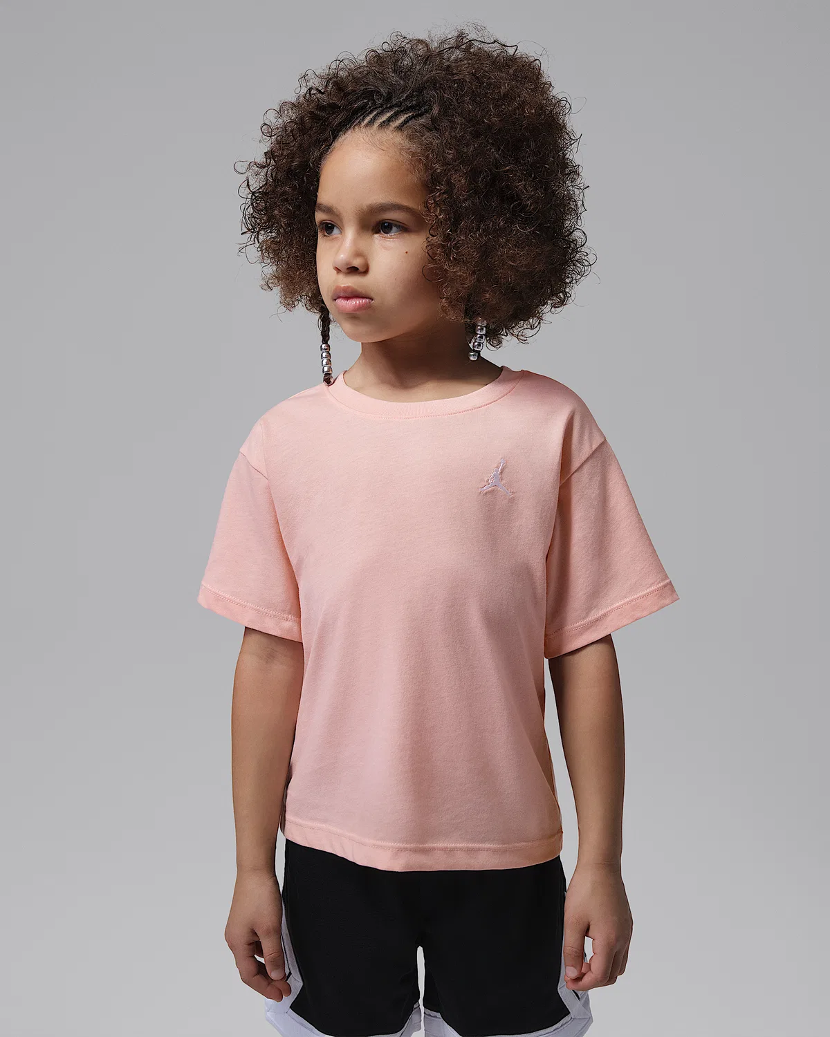 Детская футболка с вышивкой Jordan Brooklyn Essentials, Pink Bloom