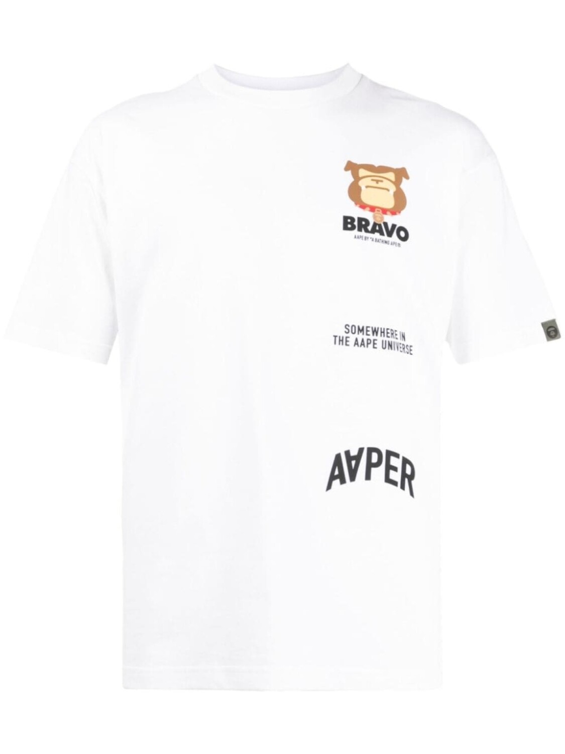 

A Bathing Ape футболка с принтом AAPER, белый