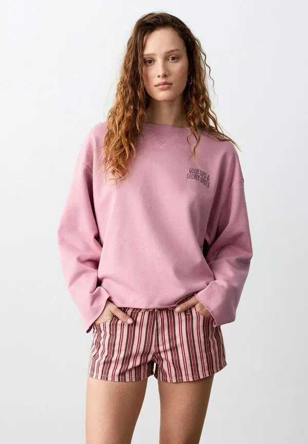 Свитшот Mango Kids, розовый — фото 2