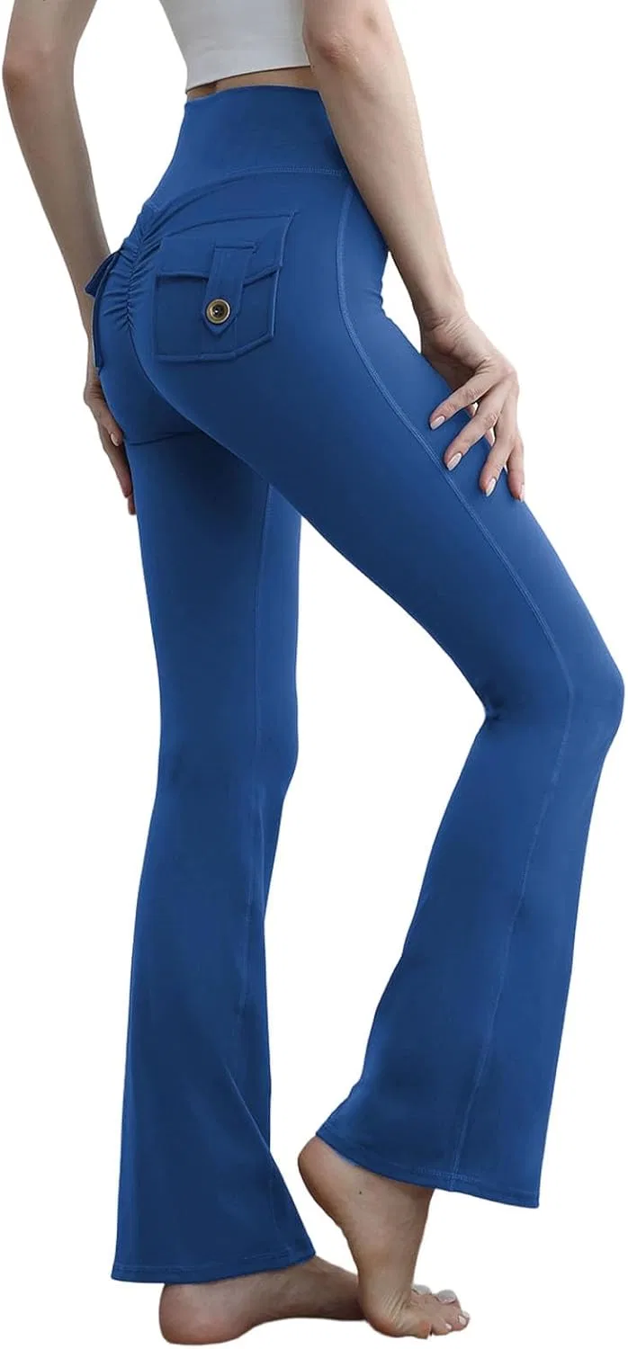 Женские брюки для йоги Flare, бренд Generic, цвет Deep Ultramarine Blue