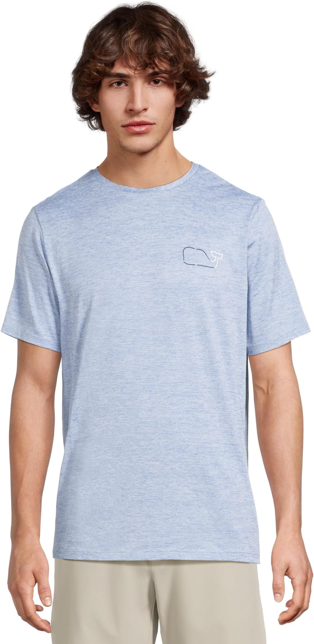 

Футболка Vineyard Vines Otg Whale Outline Short Sleeve Tee, Coastline Heather