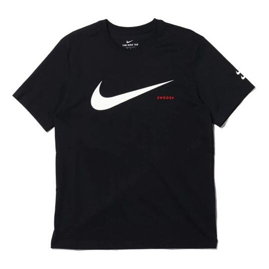 

Футболка swoosh logo double hook half-sleeved black Nike, черный