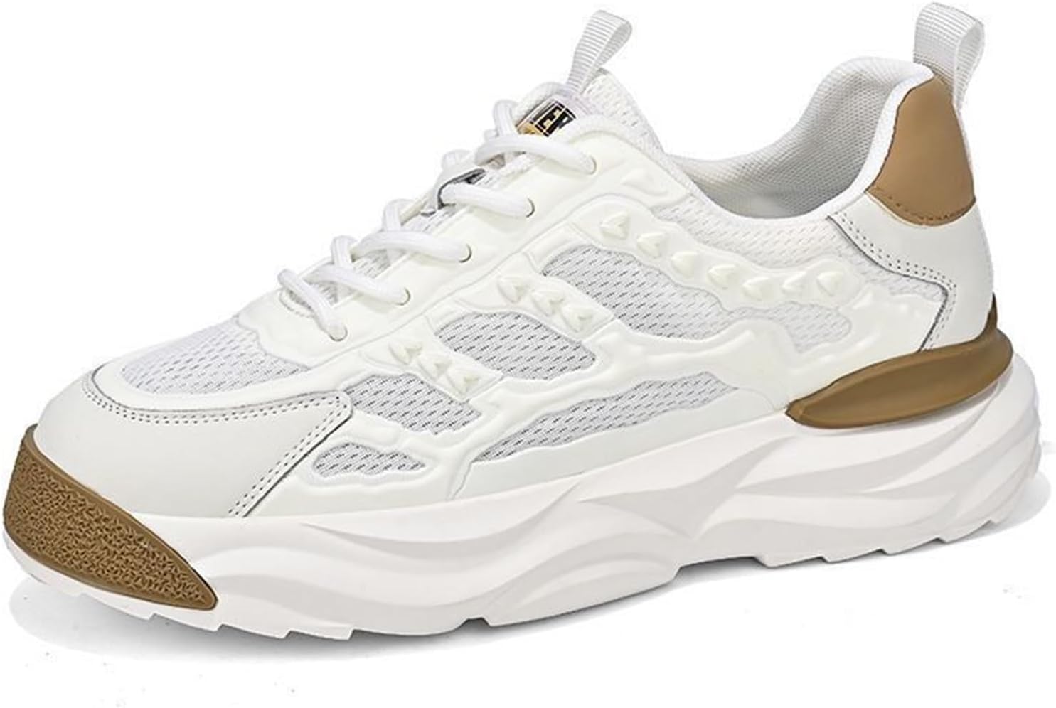 

Мужские кроссовки с толстой подошвой из дышащей сетки, удобные с мягкой амортизацией для ходьбы и бега, для повседневного спорта Jhfdioy, белый